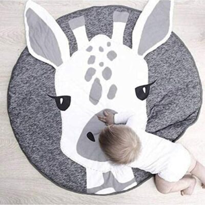 Nordique créatif bébé tapis de jeu animal girafe coton rond tapis d'éveil femme bébé garçon décoration chambre d'enfants