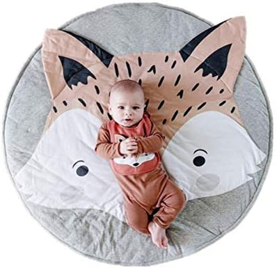 Tout nouveau tapis pour enfants renard mignon de 85 cm, tapis de jeu rond pour bébé, tapis de jeu, couverture de jeu, tapis de jeu pour sol surélevé pour bébé