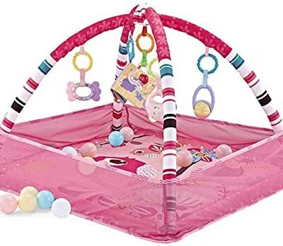 Ocobetom Tapis de jeu rétractable multifonctionnel, tapis de jeu pour bébé avec tapis de jeu en maille de protection forme une aire de jeux ou un tapis de jeu sûr pour que vos enfants s'amusent