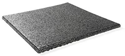 Tapis antichute Vivol 2 pièces - Noir - 50 x 50 cm x 20 mm - Qualité TÜV approuvée - Pour aires de jeux, crèches, écoles - Tapis de sol fitness et crossfit - Découpable