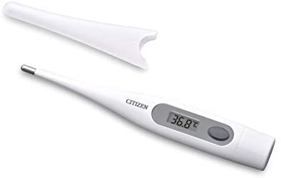 Citizen CTA303 Thermomètre antibactérien médical numérique étanche avec alerte de fièvre, lecture rapide et précise pour adultes, enfants et nourrissons.Boîte de rangement pratique