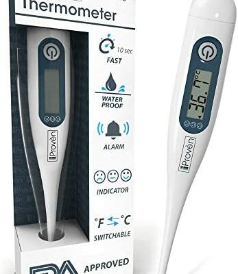 iProven DT-R1121B Thermomètre rectal pour bébé avec petite pointe, confortable, lecture rapide, très précis