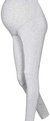 DeDavide Lot de 2 leggings de maternité en coton S-XXL - Gris - XX Large