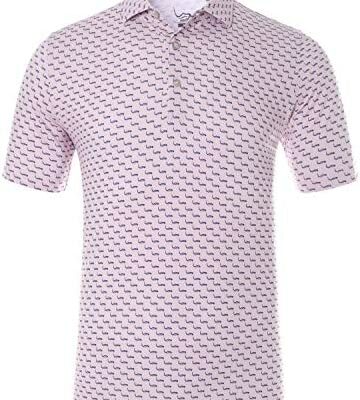 EAGEGOF Polo de golf stretch à manches courtes pour homme