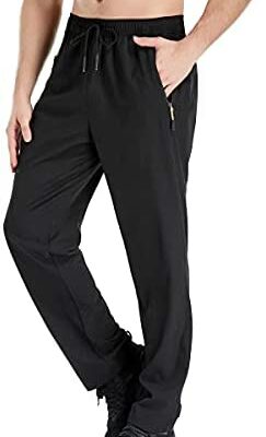 CUNYI Pantalon de sport pour homme Swing ouvert Pantalon de sport léger Pantalon de jogging à séchage rapide Pantalon de fitness