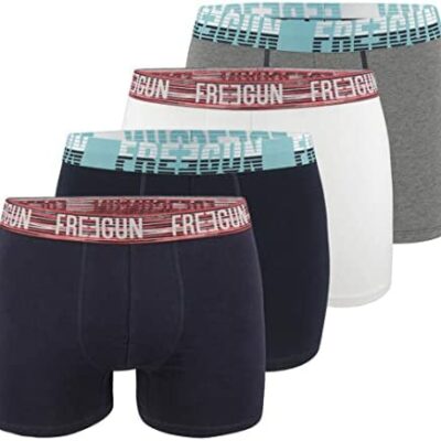 FREEGUN Boxer en microfibre pour homme (lot de 4)