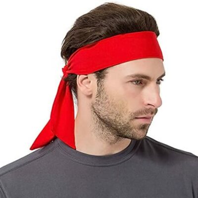 Bandeau de sport cheveux longs pour hommes avec foulard de tennis basket-ball course boxe course gym fitness hip-hop bandeau anti-dérapant pirate sueur séchage rapide doux