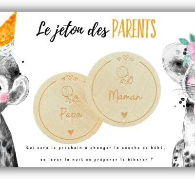 Baby Shower | Photo haute résolution | Cadeau d'anniversaire CLIPARTO | Jeton de décision parentale | Révélation du sexe | Futurs parents | Nouveau papa | Femme enceinte |