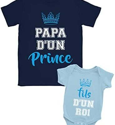 Ensemble de vêtements de famille assortis T-shirts pour bébés pères Cadeaux pour futurs papas