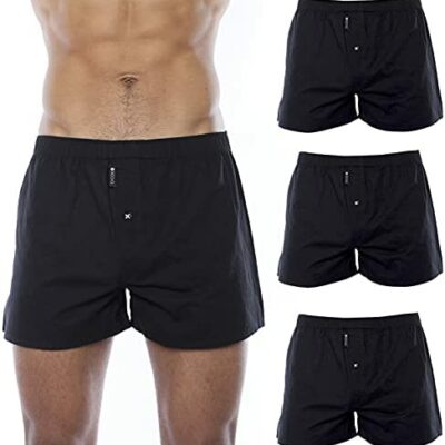 Rooxs Boxer pour homme (Lot de 3) 100 % coton Boxer pour homme