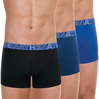 ATHENA - Lot de 3 Boxers Homme Couleurs Basiques