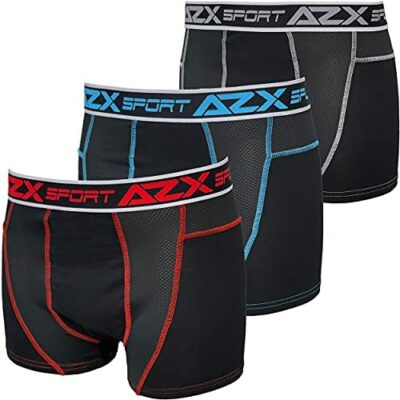 AZX Lot de 3 Boxers Homme - Maille Coton Stretch, Léger et Respirant - Boxer de Sport pour un Confort et un Maintien Optimal - Plusieurs Couleurs