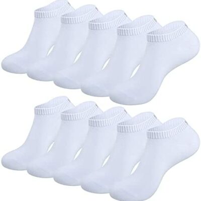 Alaplus 10 paires de chaussettes basses pour homme et femme Chaussettes de sport en coton, chaussettes quotidiennes pour homme et femme