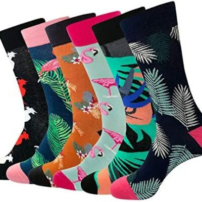 Chaussettes amusantes RedMaple Chaussettes fantaisie pour homme Chaussettes imprimées pour homme Chaussettes à motif Chaussettes fantaisie Chaussettes tendance