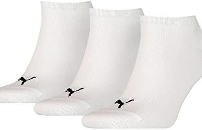 Puma Lot de 12 paires de chaussettes invisibles - Unisexe - Blanc - 47