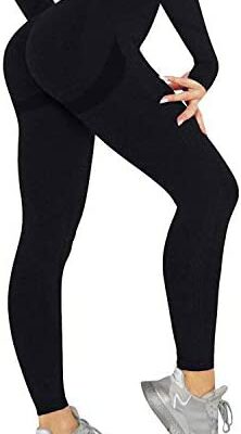 CheChury Leggings de sport anti-cellulite Leggings de compression taille haute pour femmes Slim Fit Slim Hip Lift Pantalon de yoga