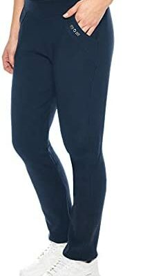 Kenndindza Pantalon thermique doublé pour femme avec intérieur et poches en polaire opaque