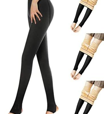 Onsoyours Leggings thermiques pour femme Doublure polaire Body Body translucide Épaissi chaud Slim Fit chaud épais Leggings hiver chaud