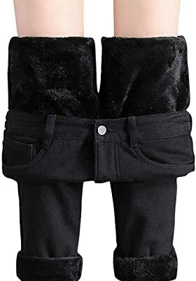 showdicer crayon pantalon femmes hiver chaud chaud jeans polaire pantalon mince taille haute serré élastique épaississement confortable leggings pantalon décontracté élégant leggings