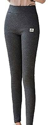 Yokbeer Legging en laine d'agneau épaissie, épais, legging taille haute pour femme maigre d'hiver, legging en velours stretch