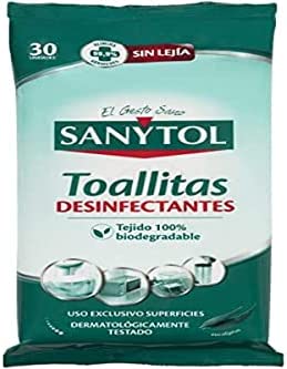 Lingettes désinfectantes tout usage Sanytol, sans javel, paquet de 24