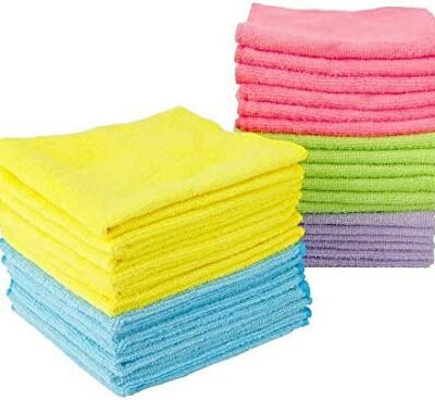 Lot de 30 chiffons de nettoyage en microfibre Leviatan | Pour la maison, l'hôtel, le bureau | 30x30cm | Multicolore