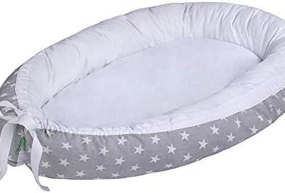 LULANDO Baby-Nest Cocon pour bébé/nourrisson, cocon polyvalent, coussin pour bébé, berceau de voyage portable, 100 % coton, hypoallergénique, certificat Oeko-Tex, dimensions : 80 cm x 45 cm x 15 cm