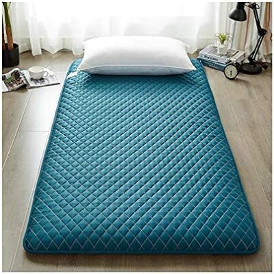 HUANXA Matelas futon de sol pleine grandeur Japonais Tatami Pliant Portable Invité Matelas Dortoir Voyage Camping Bleu Paon-90*200cm(35 79in)