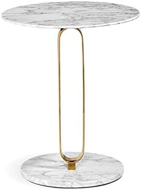 HHGO marbre canapé table d'appoint portable moderne rond thé plusieurs sexe chambre côté coin couchage salon petit appartement guéridon