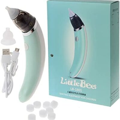 YAVOCOS Aspirateur nasal électrique de sécurité pour bébé avec embout nasal de 2 tailles et ventouse Morse pour nouveau-nés garçons filles