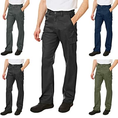 Lee Cooper Pantalon de sécurité classique multi-poches pour homme, noir, 34 W/31 L (régulier)