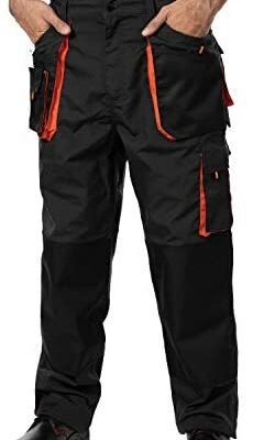 MAZALAT Workwear Pantalon de travail pour homme avec poches aux genoux.Pantalons de travail pour hommes, vêtements de travail, poches multiples, grande taille S - XXXL, vêtements pour hommes, haute qualité