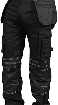 Newfacelook Pantalon cargo de travail pour homme Cordura Genou Holster Pocket Pantalon de travail pour homme