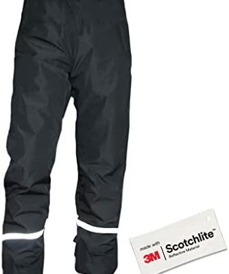 Pantalon de pluie réfléchissant Salzmann 3M - Pantalon de randonnée léger et imperméable - Fabriqué avec 3M Scotchlite