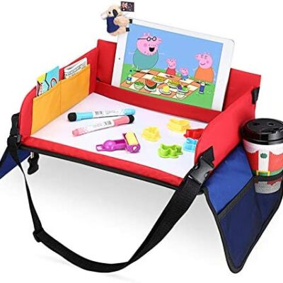 Plateau de voiture – Plateau de voyage dessine 6 crayons de couleur sur le plateau de jeu pliable pour tablette de voyage pour enfants pour Si Egrave Ge Auto pour le voyage en voiture