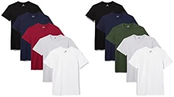 Chemises pour homme Lower East Side, 100 % coton, col rond (lot de 5 et 10)