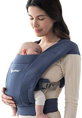 Ergobaby Embrace porte-bébé nouveau-né physiologique et ergonomique très doux bleu marine doux