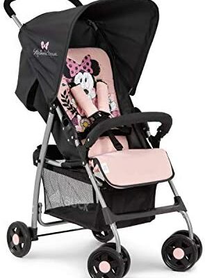 Hauck Disney City Sport Poussette/ Ultra légère 5,9 kg/ Position allongée à la naissance/ Pare-soleil/ Grand panier de courses/ Pliable compacte/ Max 18 kg/ Noir Rose