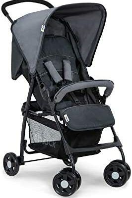 Poussette Hauck Sport City/ ultralégère 5,9 kg/ position allongée à la naissance/ pare-soleil/ grand panier de courses/ pliable compacte/ max 18 kg/ gris