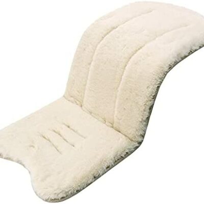 Coussin de siège de poussette d'hiver en peluche, coussin chaud pour nouveau-né, coussin à langer rembourré portable, coussin de réduction de vitesse pour poussette (Beige)