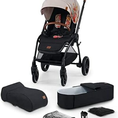 Kinderkraft EVOLUTION COOCON Duo Poussette, 2 en 1, Poussette de marche, Poussette, Panier de transport, Filtre étanche UPF 50+, Multicolore