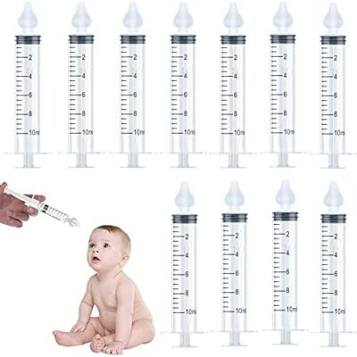 12-20 pièces seringue nasale pour bébé, seringue nasale pour bébé, pipette nasale pour bébé, kit de soins pour irrigateur nasal pour enfants, désinfectant pour irrigation des sinus pour enfants, désinfectant pour le nez de bébé (20)