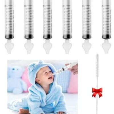 NATALY HARMONY 6 pièces | Fly Baby | Seringue nasale pour bébé 10 ml | Embout en silicone réutilisable et nettoyable | Heal Kids Nasal | Irrigateur nasal pour enfants