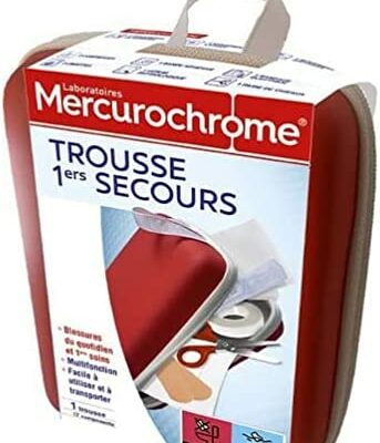 MERCUROCHROME - Trousse de Premiers Secours - Blessures du quotidien et Premiers Secours - 17 Composants - Multifonctionnel