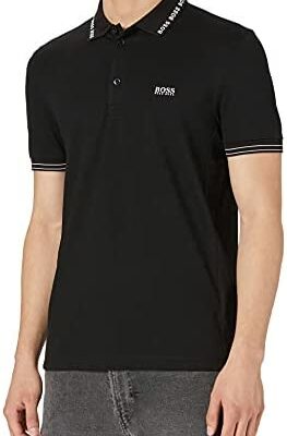 BOSS Paule Slim Fit Polo Homme avec Col Détail Logo