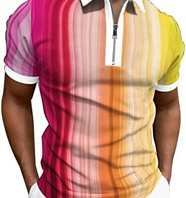 LAOSU Polo Homme Manches Courtes Col Zippé Streetwear Beau Printemps Eté Haut Décontracté Chic Rétro Confort Pas Cher Golf Mode Casual T Shirt Mode Grande Taille T Shirt Imprimé