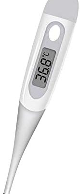 Thermomètre numérique N/AB - Lecture précise et rapide - Sonde étanche - Oral rectal - Nourrisson - Adulte - Basalte - Fièvre - Moniteur de température (A)