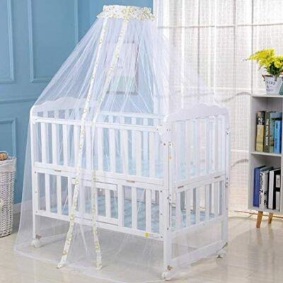 DEBAIJIA bébé moustiquaire Polyester lit berceau auvent princesse nouveau-né multifonctionnel levage soutien moustiquaire respirant Durable intérieur