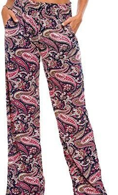 Urban GoCo Pantalon large décontracté à imprimé floral pour femme