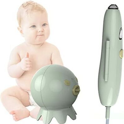 Aspirateur nasal pour bébé, ventouse électrique rechargeable pour tout-petits, avec 3 puissances d'aspiration, faible bruit, anti-retour, pour les nouveau-nés et les tout-petits, vert